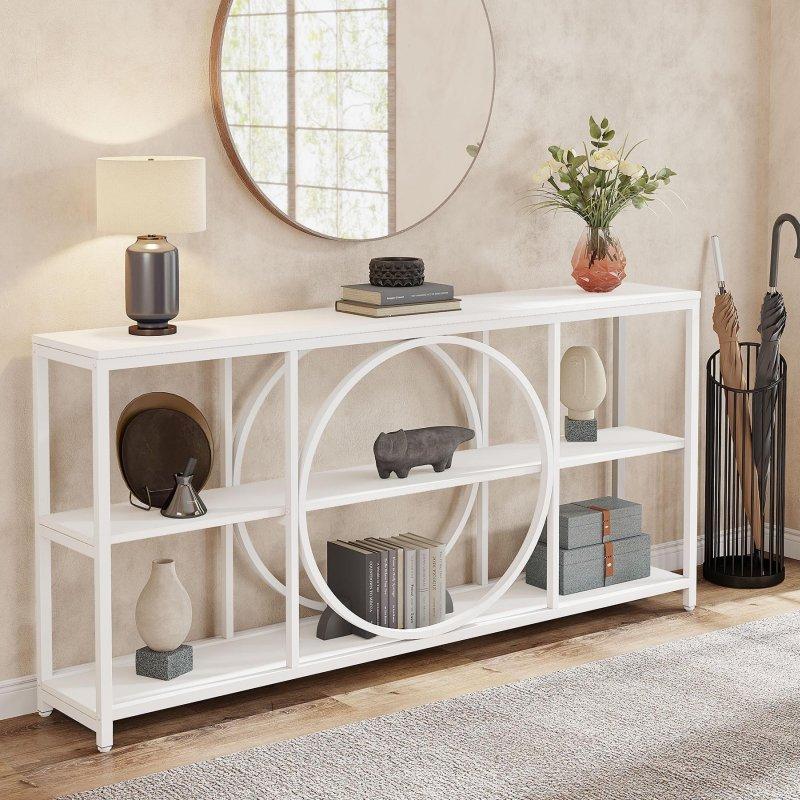 Siyah Metal İskeletli Kahverengi 3 Raflı Endüstriyel Dresuar - 181 cm - 330790