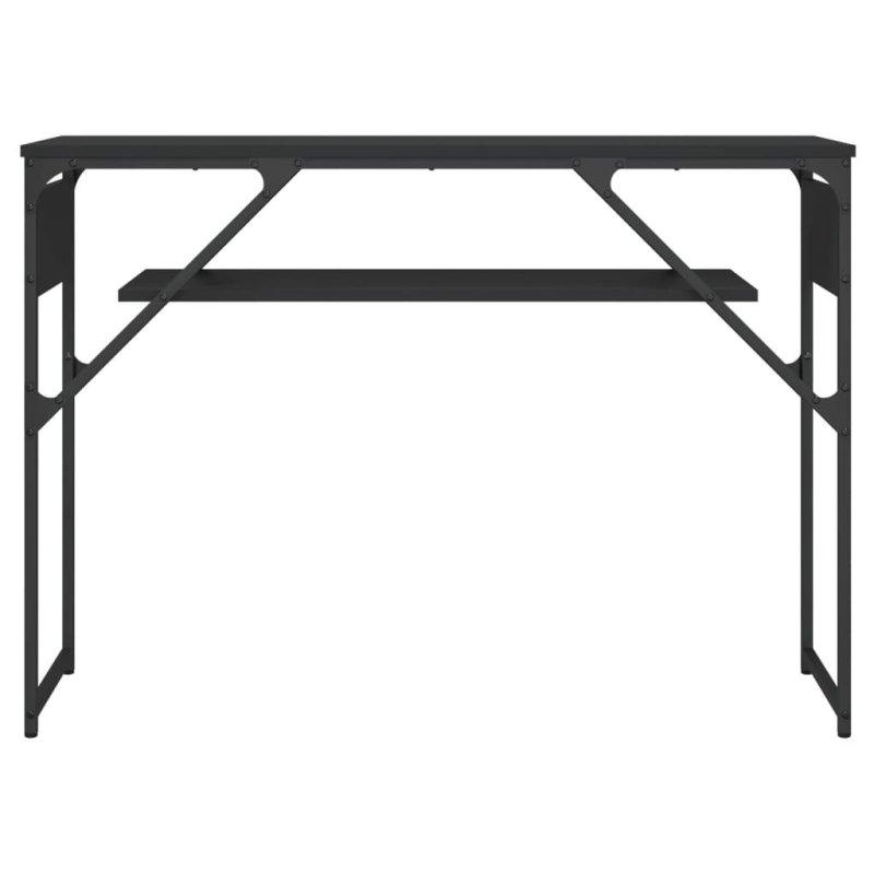 Siyah Metal ve Füme Meşe Ahşap Raflı Dresuar - 105x30x75 cm - 331458