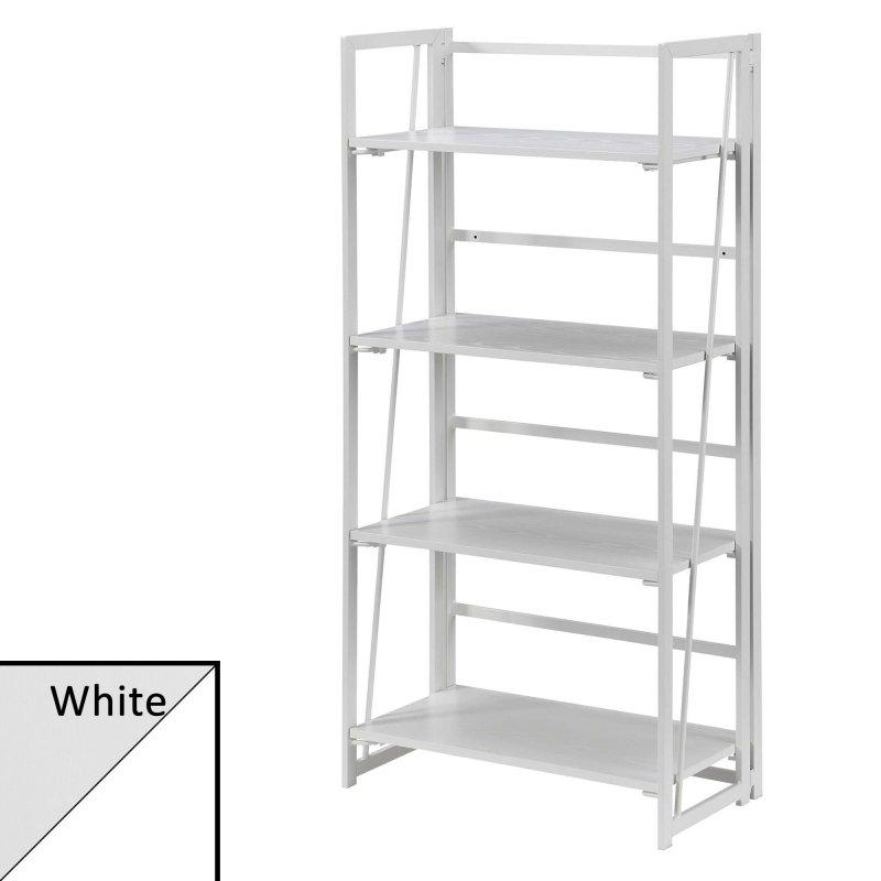 Siyah Metal ve Sunta Katlanabilir 4 Raflı Kitaplık - 61x30x126 cm - 316010