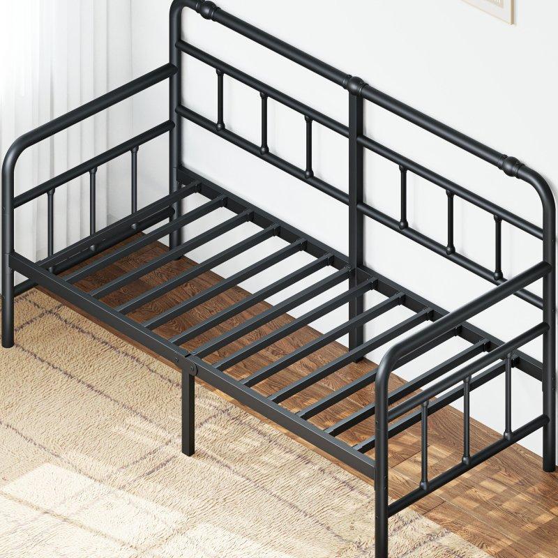 Siyah Metal Yatak Altı Depolama Alanlı Daybed Karyola - 330423