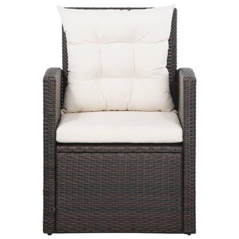 Siyah Polirattan ve Çelik 8 Kişilik Minderli Cam Tablalı Bahçe Takımı - 120x71 cm - 275913