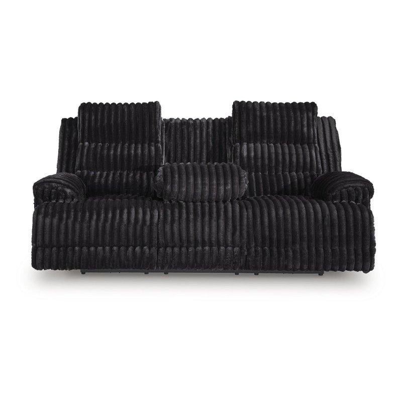 Siyah Polyester Açılır Masalı Elektrikli Mekanizmalı Bohem Koltuk - 232x112x122 cm - 279860