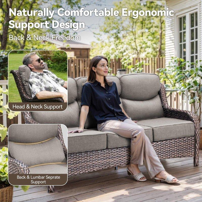 Siyah Rattan Ateş Çukurlu Dönerli Bahçe Takımı - 110 cm - 272707