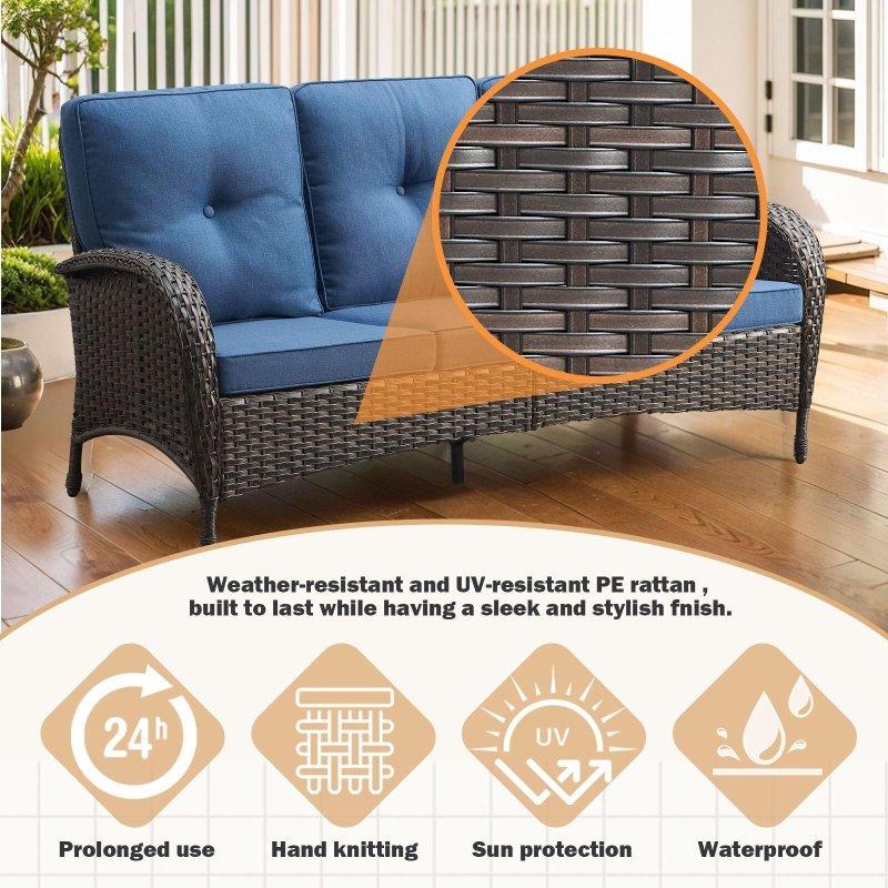 Siyah Rattan Ateş Çukurlu Dönerli ve Sallanır Bahçe Takımı - 270685