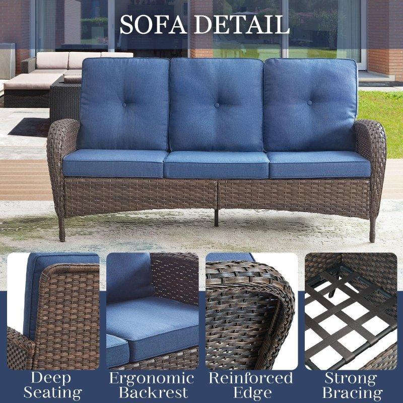 Siyah Rattan Ateş Çukurlu Dönerli ve Sallanır Bahçe Takımı - 270685