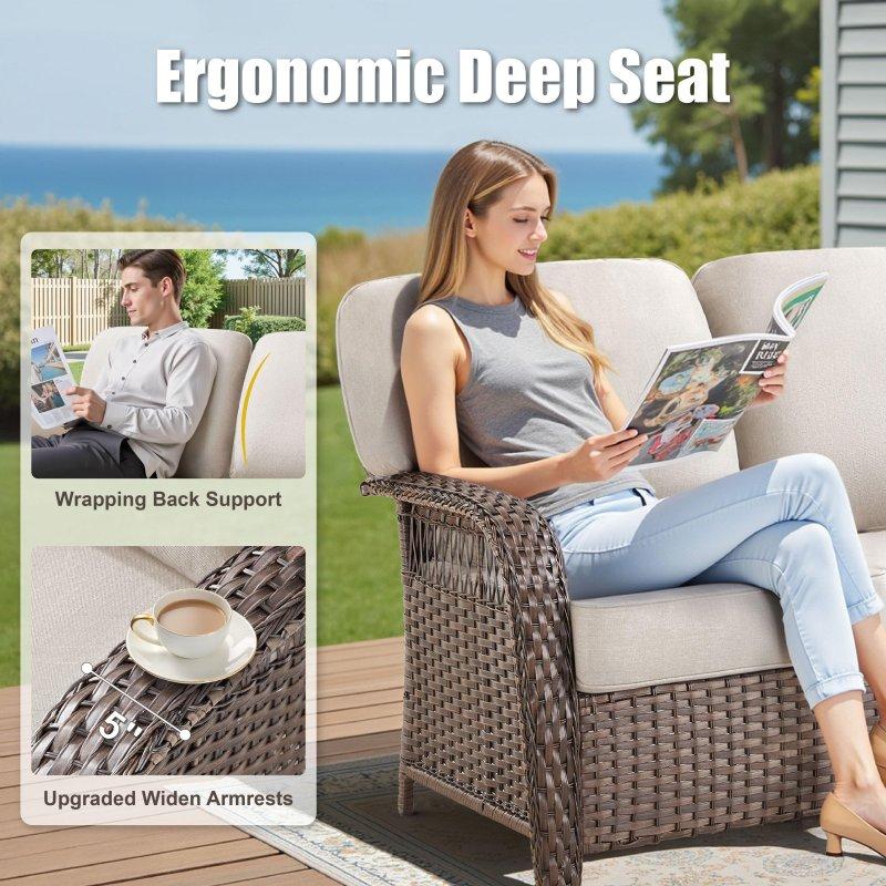 Siyah Rattan ve Metal Ateş Çukurlu Bahçe Takımı - 273248
