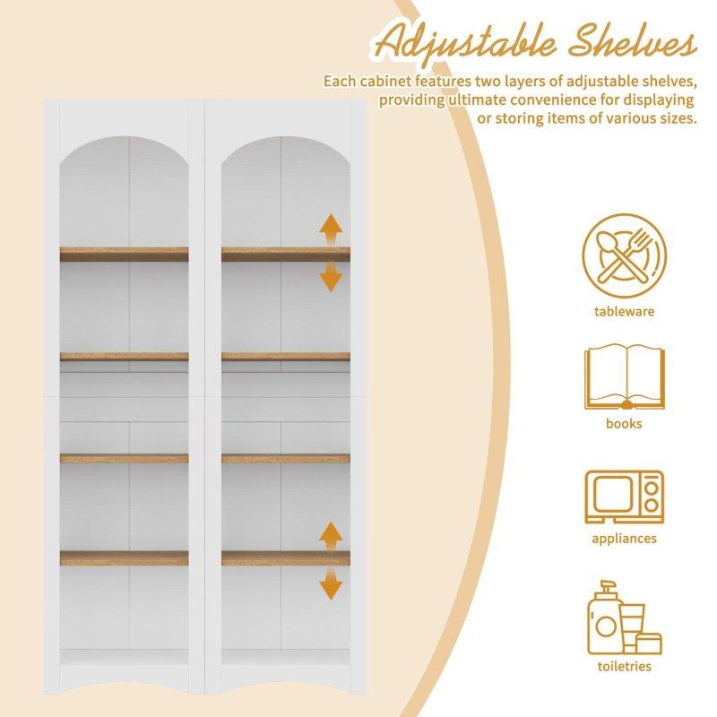 Siyah ve Ahşap Rengi Ayarlanabilir Raflı 5 Katlı 2li Set Ahşap Kitaplık - 183 cm - 320951