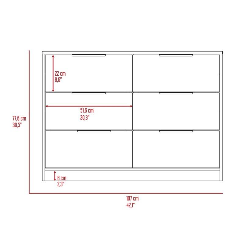 Siyah ve Çam Rengi MDF 4 Çekmeceli ve 2 Kapaklı Şifonyer - 107 cm - 305304