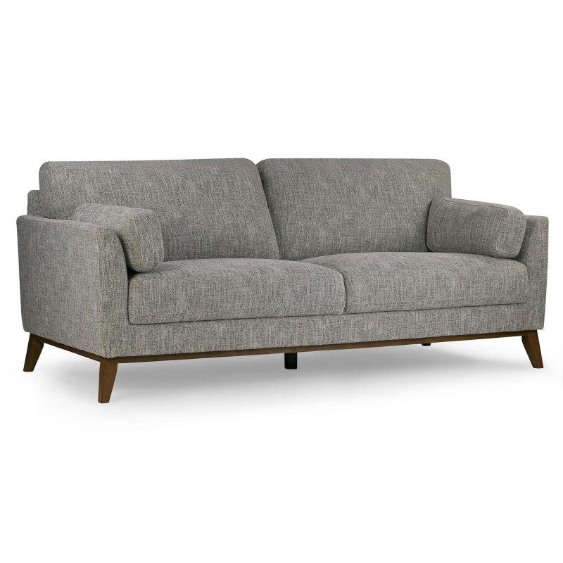 Siyah ve Fildişi Şönil Tüvit Kumaş Masif Ceviz İskeletli 3 Kişilik Bohem Koltuk - 204 cm - 277725 Siyah ve Fildişi Şönil Tüvit Kumaş Masif Ceviz İskeletli 3 Kişilik Bohem Koltuk - 204 cm - 277725