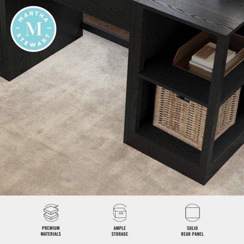 Siyah ve Naturel Ahşap Modüler 2 Raflı Kitaplık - 41x60x77 cm - 317223