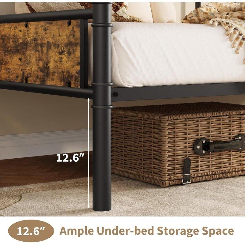 Siyah ve Sarı Metal Yavru Yataklı Modern Daybed Karyola - 330290