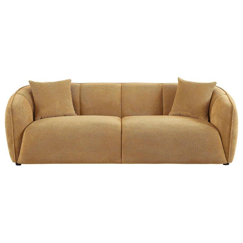 Şönil Kumaş Dikey Kanallı Yuvarlak Kolçaklı Bohem Koltuk - 229 cm - 284907