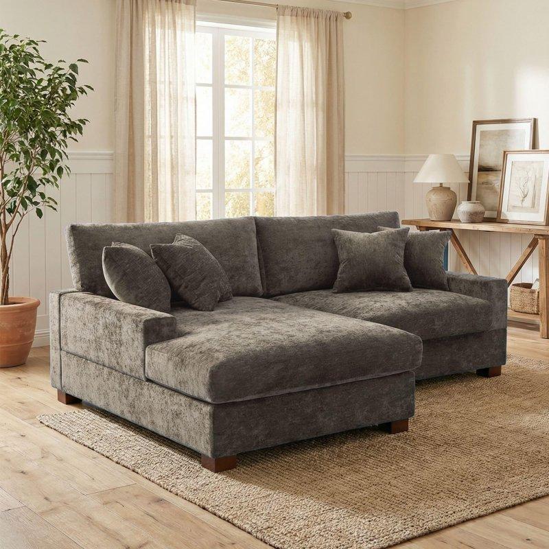 Şönil Kumaş Modüler Yastıklı Köşe Koltuk - 258602