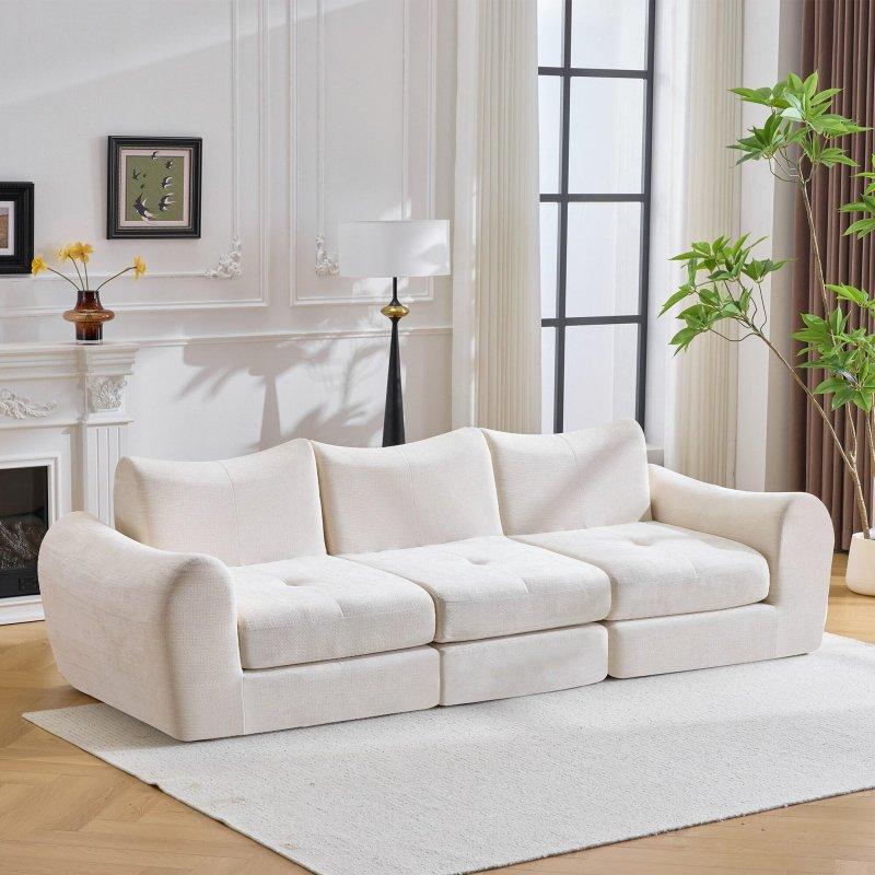 Şönil Kumaş Modüler Yataklı Bohem Koltuk - 258 cm - 294318