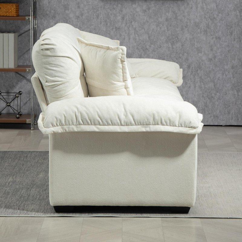 Şönil Kumaş Yastık Kollu Hafızalı Süngerli Bohem Koltuk - 214 cm - 284765