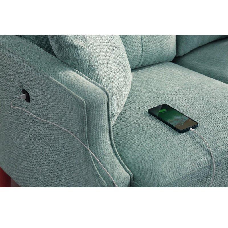 Su Geçirmez Polyester Kumaş USB Portlu Kapitoneli Bohem Koltuk - 179 cm - 284969