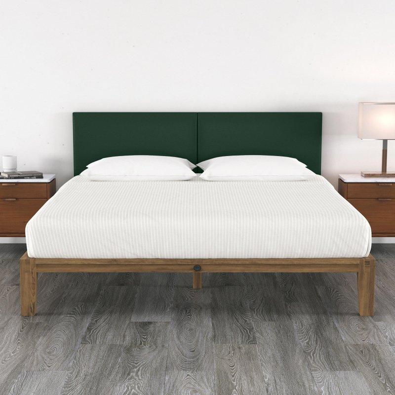 Suni Deri Döşemeli Duvara Monte Modern 4lü Panel Yatak Başlığı - 334816