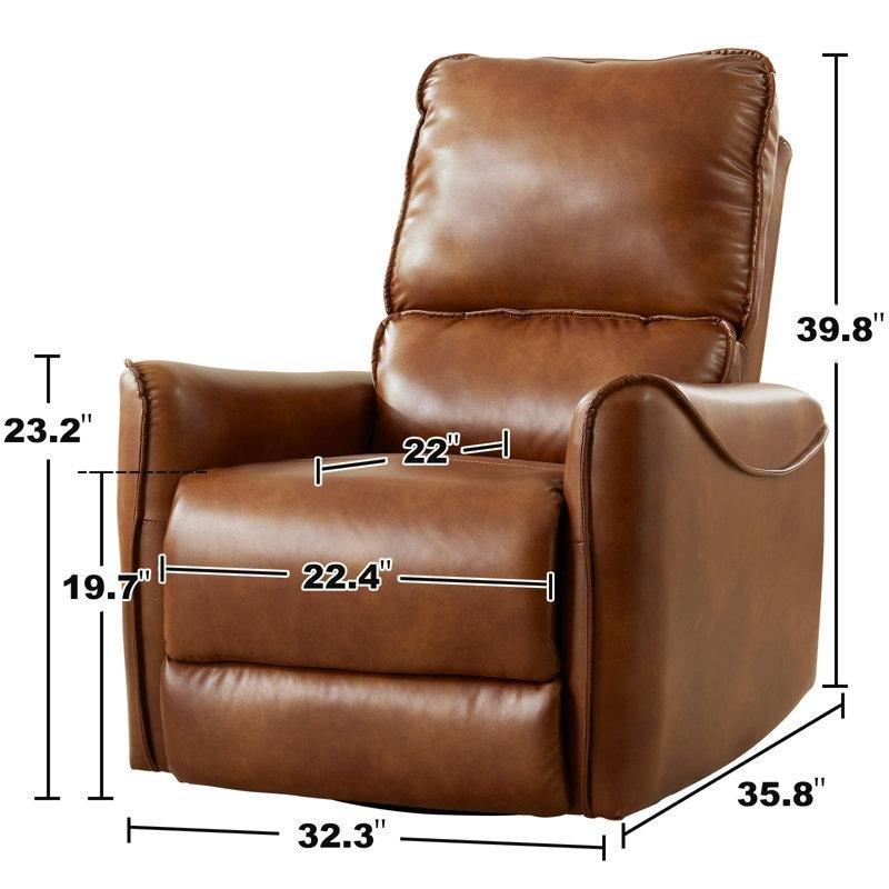 Suni Deri Elektrikli 270° Döner Sallanır USB Portlu Baba Koltuğu - 83 cm - 324196