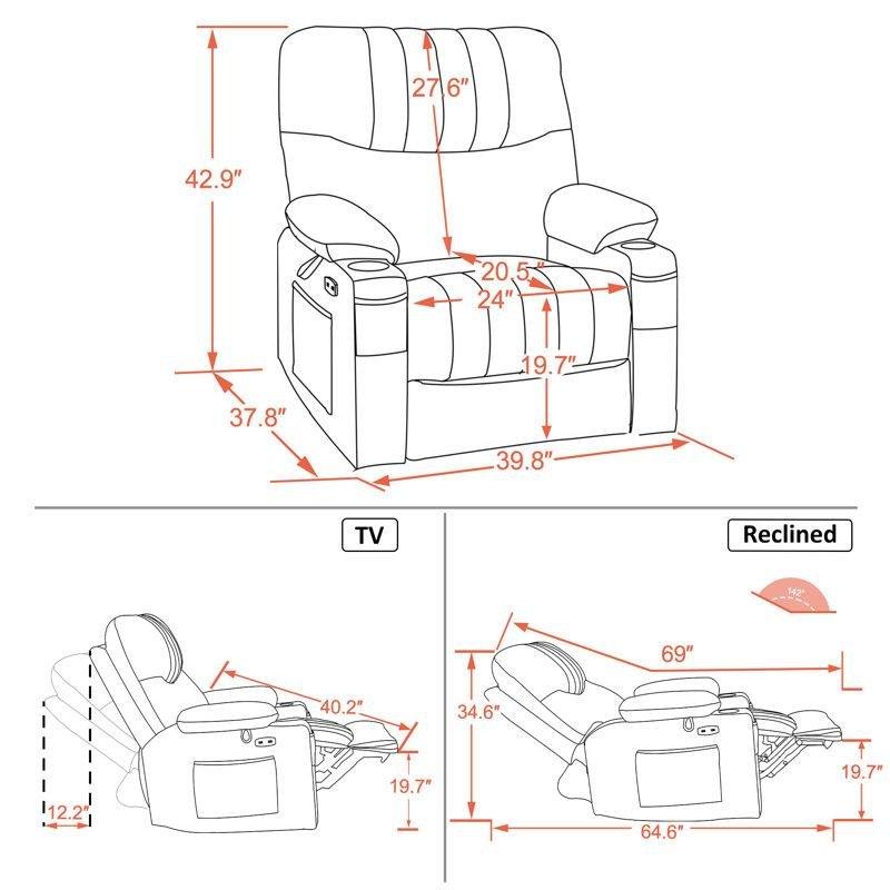 Suni Deri Masajlı Isıtmalı Döner Sallanır USB Portlu Baba Koltuğu - 321975