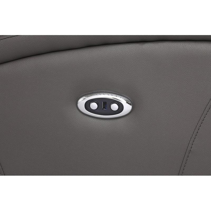 Suni Deri Masif Ahşap Elektrikli USB Portlu Baba Koltuğu - 101x99 cm - 322308