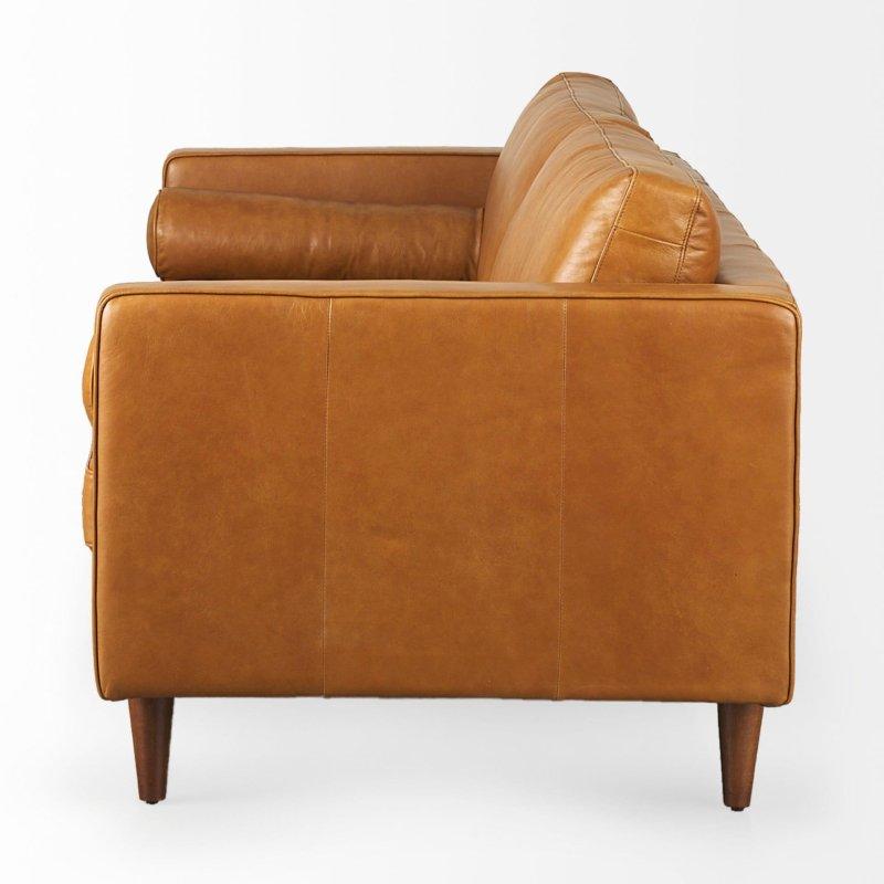 Taba Hakiki Deri Çıkarılabilir Minderli Bohem Koltuk - 224x97x88 cm - 294268