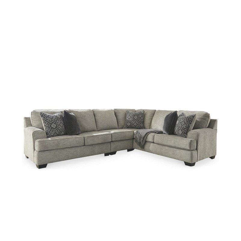 Taş Rengi Bej Polyester Kumaş 3 Parçalı Modern U Köşe Koltuk Takımı - 475 cm - 256925