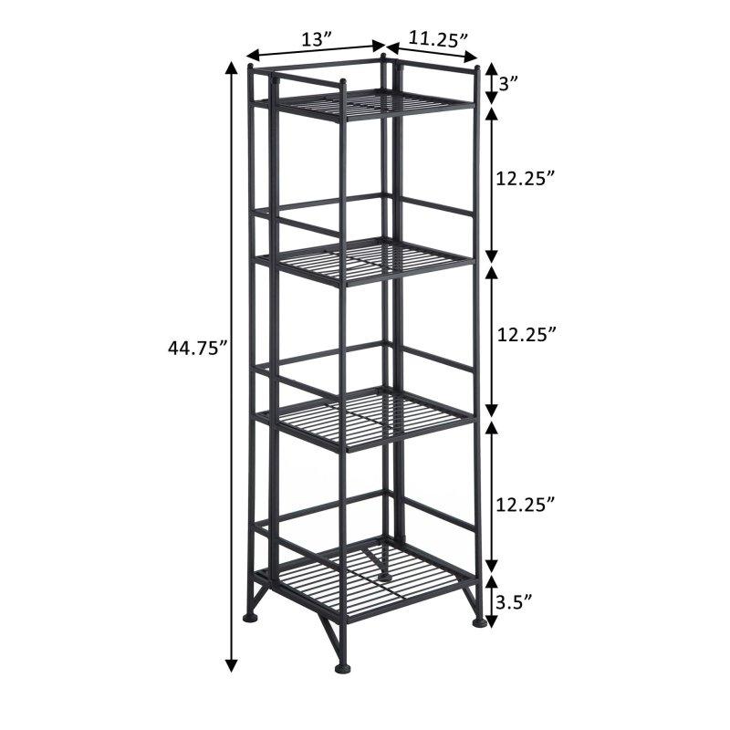 Toz Boyalı Metal Katlanabilir 4 Raflı Kitaplık - 316985