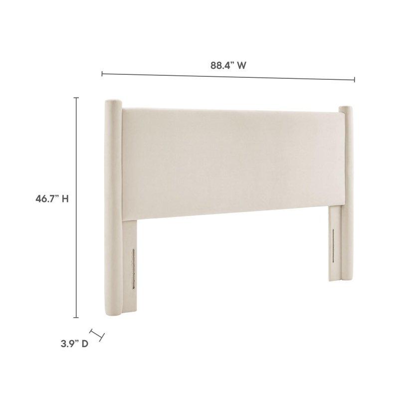 Vizon Kadife Dolgulu MDF Yatak Başlığı - 225x119 cm - 335058