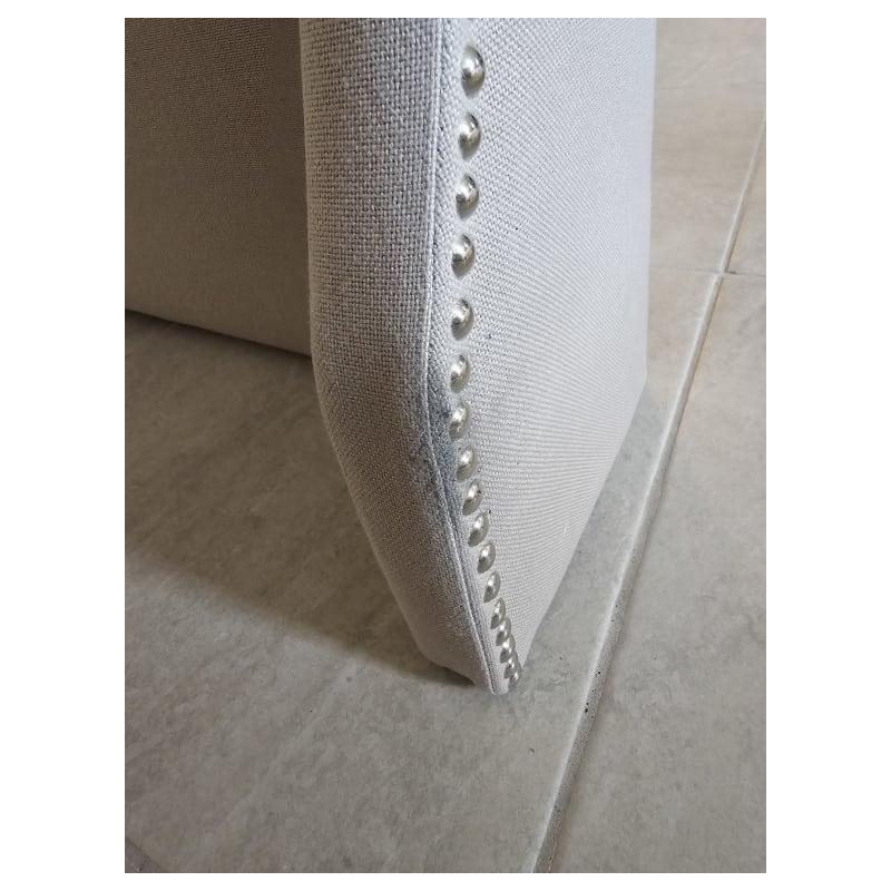 Vizon Keten Kumaş Kulaklı Zımba Detaylı Yatak Başlığı - 169 cm - 335239
