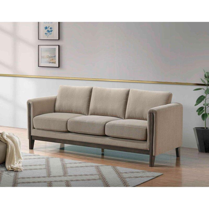 Vizon Polyester Kumaş Çift Yönlü Minderli Bohem Koltuk - 208 cm - 291172 Vizon Polyester Kumaş Çift Yönlü Minderli Bohem Koltuk - 208 cm - 291172