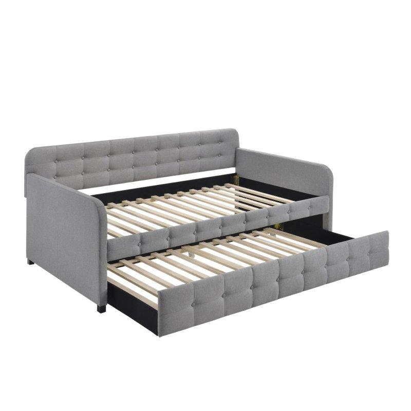 Yavru Yataklı Kapitoneli Polyester Kumaş Daybed Karyola - 330481