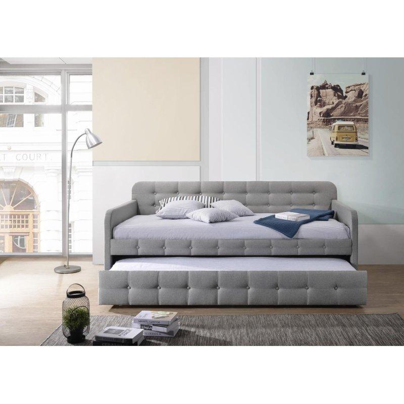 Yavru Yataklı Kapitoneli Polyester Kumaş Daybed Karyola - 330481 Yavru Yataklı Kapitoneli Polyester Kumaş Daybed Karyola - 330481