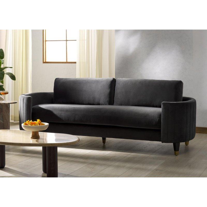 Yeşil Ahşap İskeletli Pirinç Detaylı Retro Ayaklı Bohem Koltuk - 232 cm - 291298
