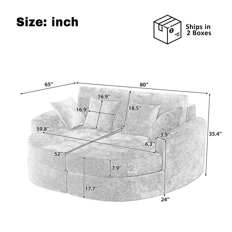 Yeşil Polyester Kadife Bardaklıklı Kavisli Yataklı Bohem Koltuk - 204x166x90 cm - 289282