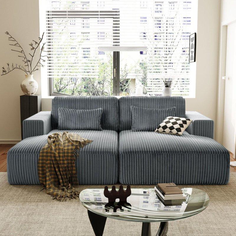 Yeşil Şönil Kumaş MDF Yataklı İkili Bohem Koltuk - 221x166 cm - 285670