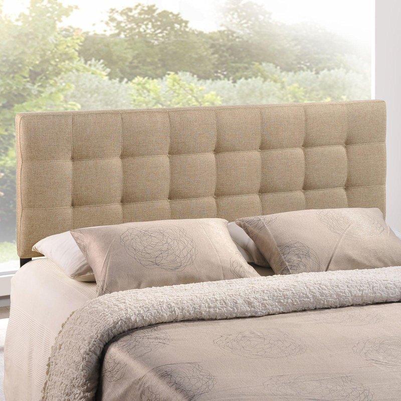 Yüksekliği Ayarlanabilir Düğme Kapitoneli Kumaş King Size Yatak Başlığı - 335541