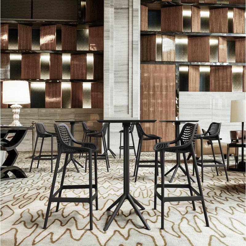 2 Kişilik Katlanabilir Plastik Bar Tipi Bistro Masa Takımı - 338791