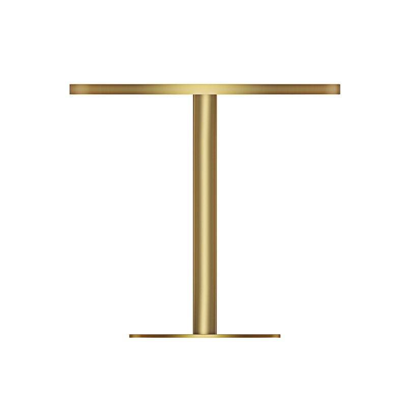 Açık Gri Sinterlenmiş Taş Tablalı Gold Metal Yuvarlak Bistro Masa - Ø81 cm - 338207