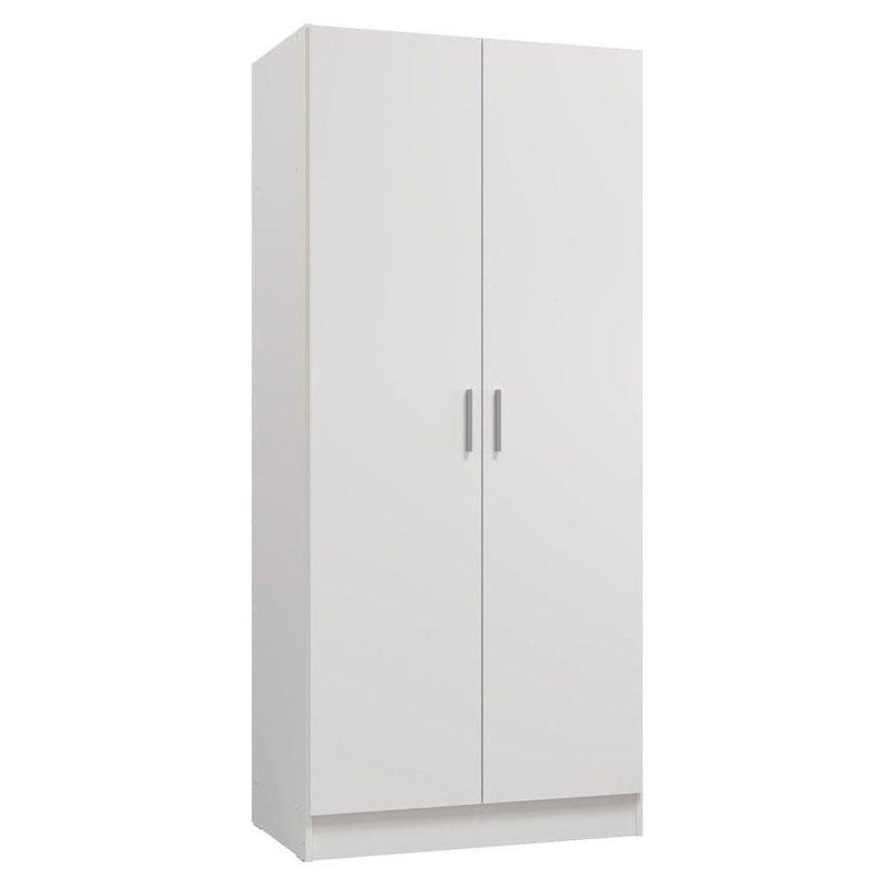 Ahşap Raflı ve Askılıklı Çift Kapılı Gardırop - 79x51x181 cm - 337387