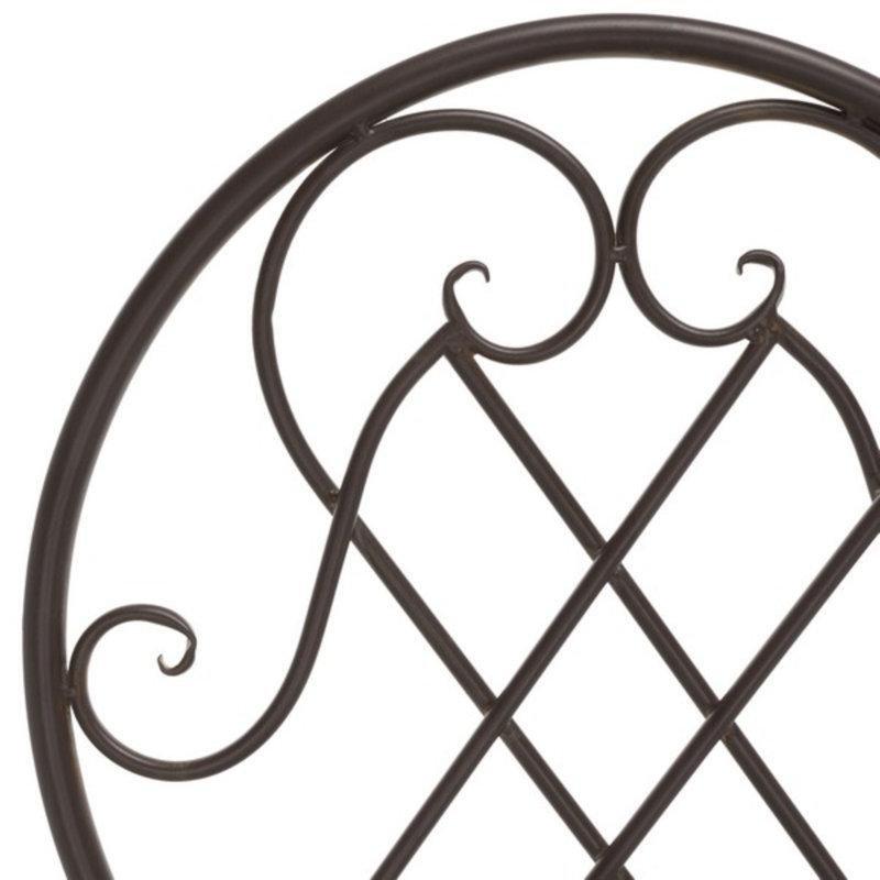 Antik Demir Yuvarlak Eskitme Boyalı Bistro Masa Seti - 70 cm - 338301