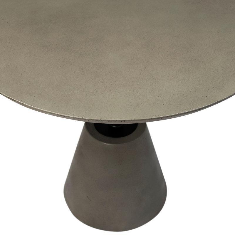 Beton Grisi Metal Yuvarlak Dış Mekan Bistro Masa - Ø89 cm - 338609
