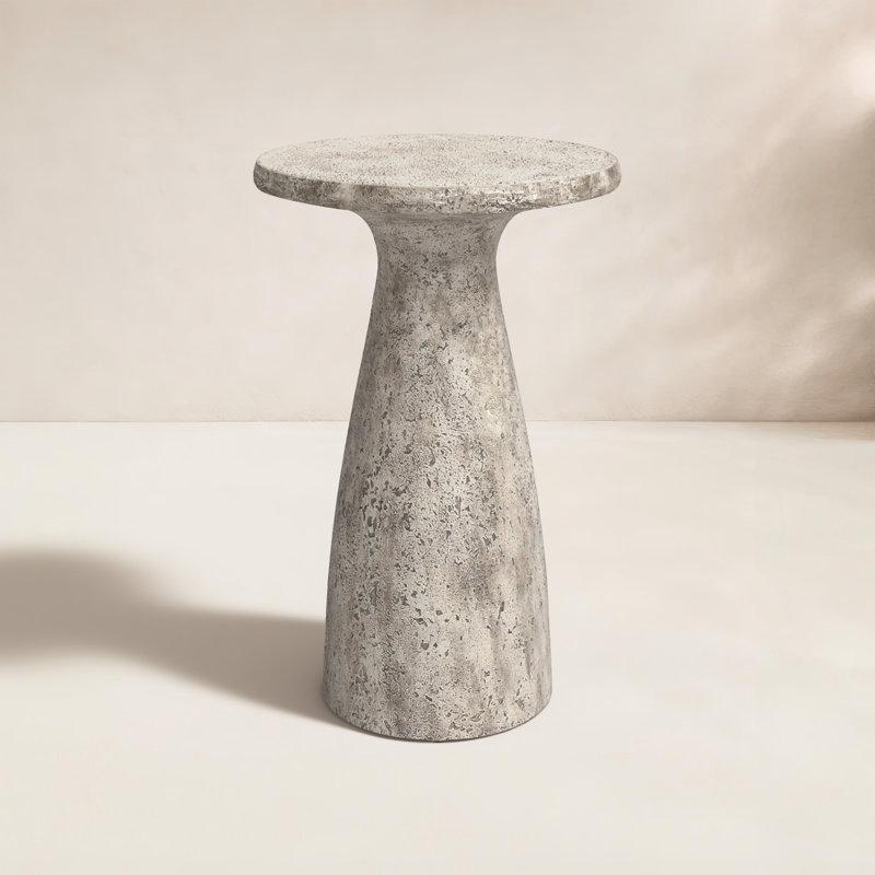 Beton Yuvarlak El Yapımı Bistro Masa - 34x49 cm - 337977