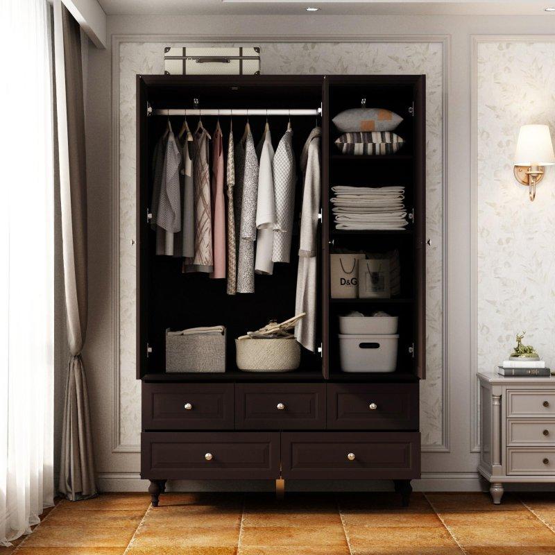 Beyaz Çam ve MDF Aynalı 3 Kapılı Gardırop - 120x51x181 cm - 336767