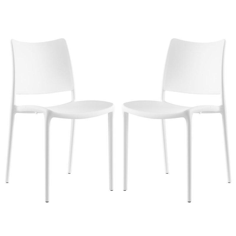 Beyaz İstiflenebilir 2li Set Plastik Sandalye - 336480
