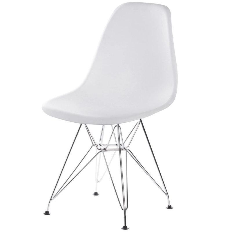 Beyaz Krom Eiffel Tasarım Plastik Sandalye - 336524