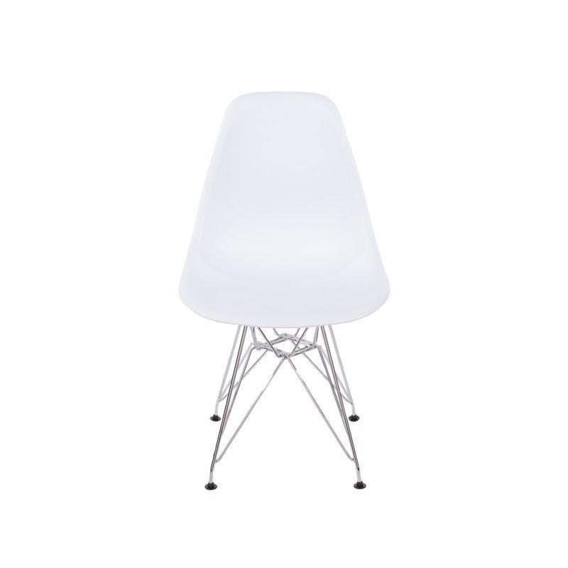 Beyaz Krom Eiffel Tasarım Plastik Sandalye - 336524
