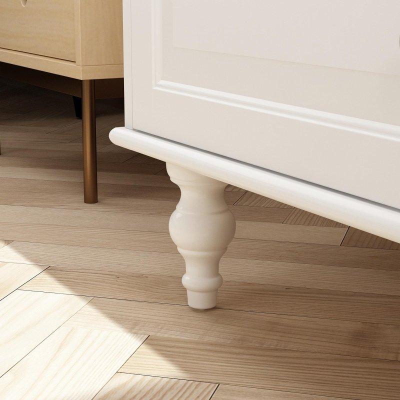 Beyaz MDF 3 Çekmeceli Çift Kapılı Gardırop - 81x51x181 cm - 337303