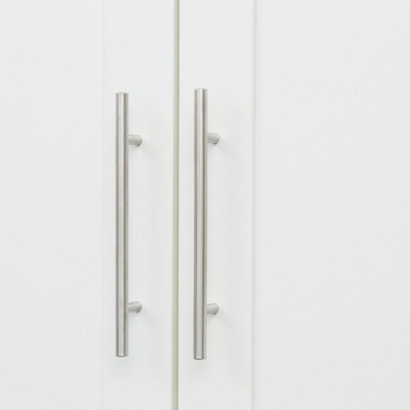 Beyaz MDF Çekmeceli ve Raflı Çift Kapılı Gardırop - 100x50x180 cm - 337336