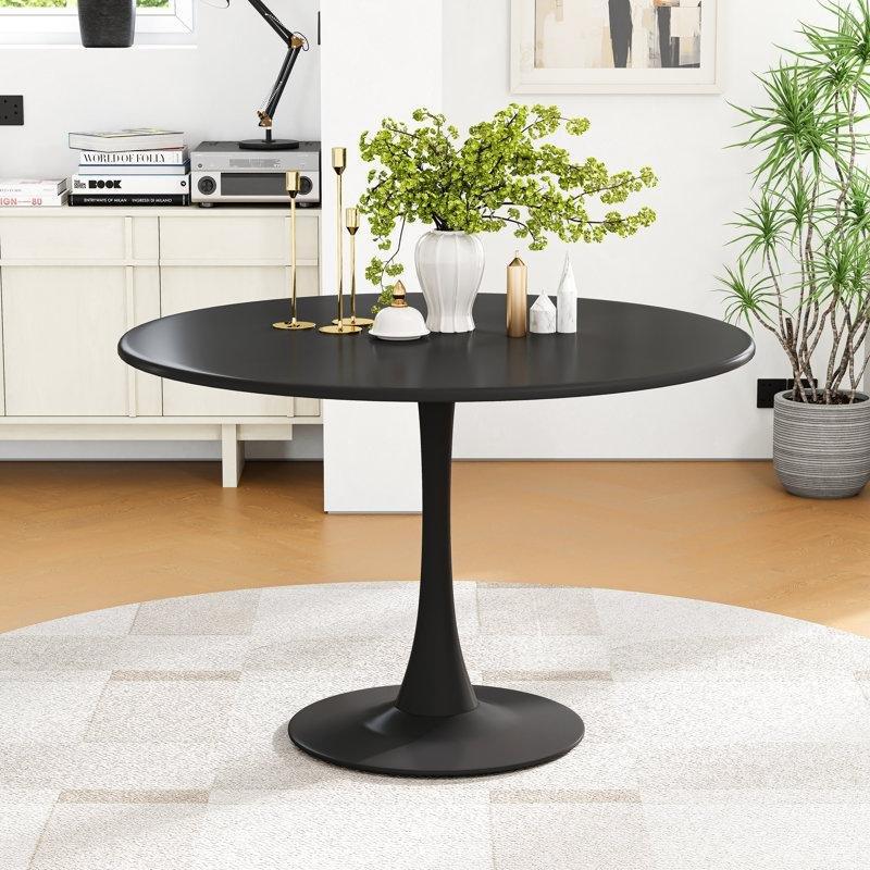 Beyaz Metal Yuvarlak Kaide Ayaklı Bistro Masa - 81 cm - 338236