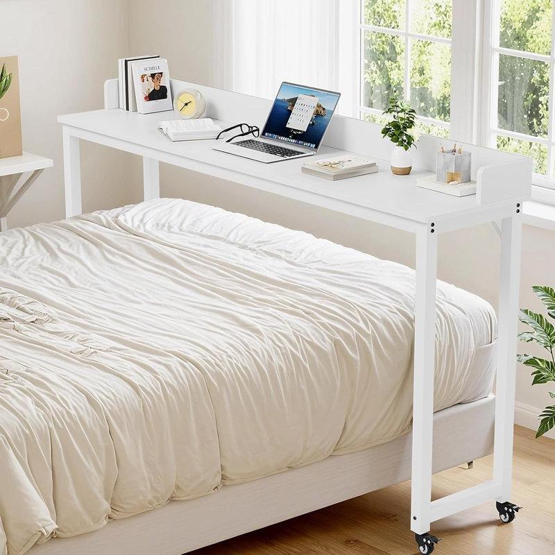 Çelik İskeletli MDF Tablalı Tekerlekli Yatak Üstü Laptop Sehpası - 180x41 cm - 335968